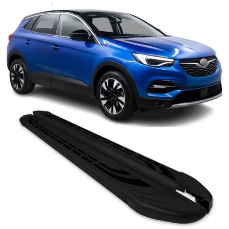 Marchepieds Latéraux pédale pour Opel Grandland 2021-2025 Aluminium Noir 2Pcs