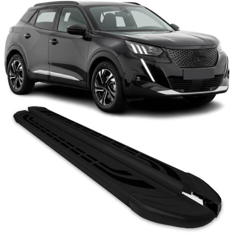 Marchepieds Latéraux pédale pour Peugeot 2008 2020-2025 Aluminium Noir 2Pcs