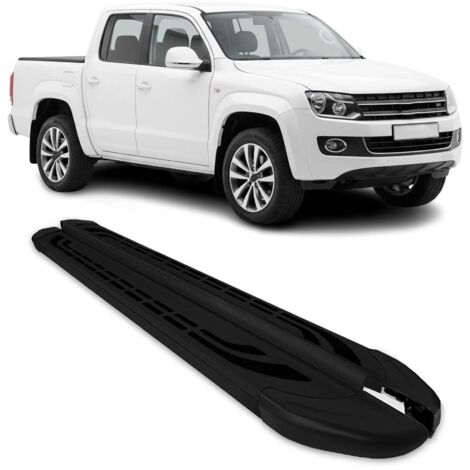 Marchepieds Latéraux pédale pour VW Amarok 2010-2022 Aluminium Noir 2Pcs
