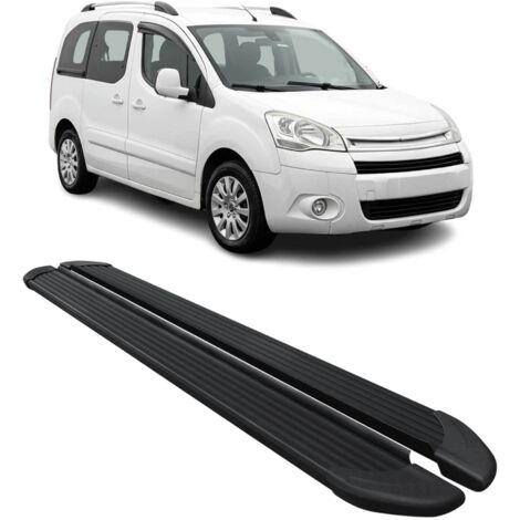 Marchepieds Latéraux pour Citroen Berlingo 2008-2018 L1 Aluminium Noir 2Pcs