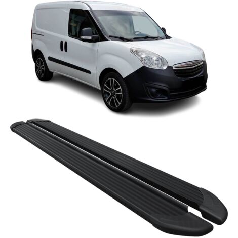Marchepieds Latéraux pour Opel Combo 2012-2019 Noir Aluminium L1 Court 2Pcs