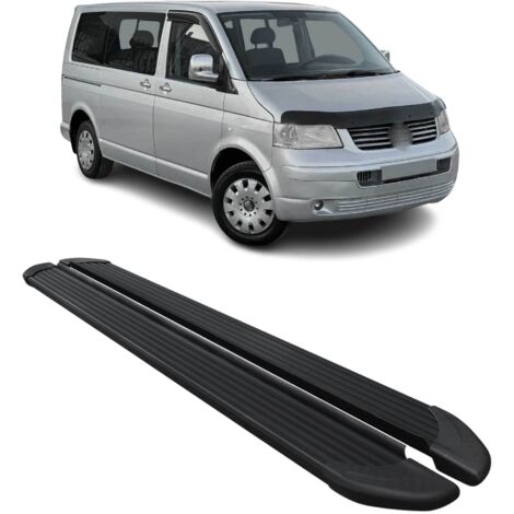 Marchepieds Latéraux pour VW Transporter T5 2003-2015 Aluminium Noir L1 Court 2X