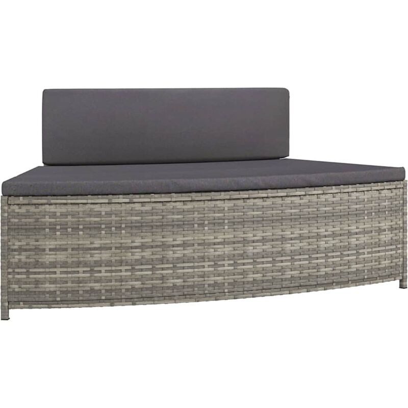 Vidaxl - Bancs de spa avec coussins lot de 2 gris résine tressée