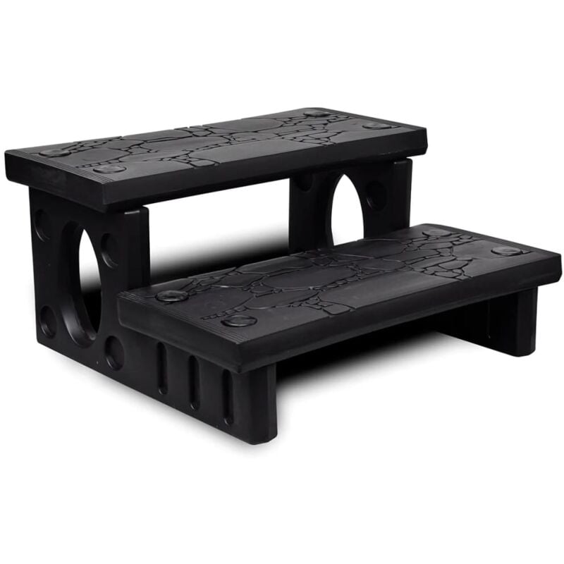 Marches de spa noir Vidaxl