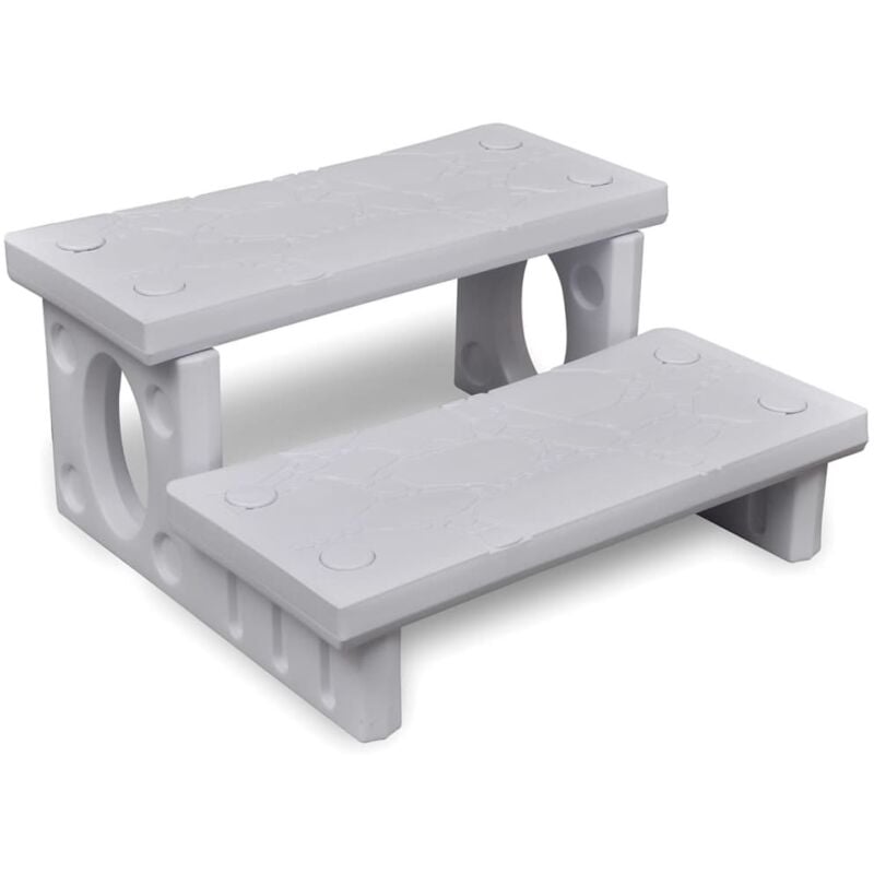 Marches de spa Blanc Vidaxl