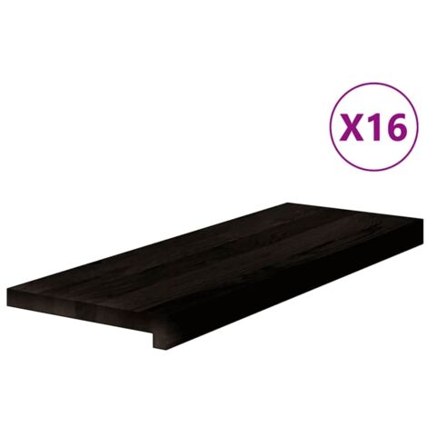 Marches d'escalier 16 pcs marron foncé 70x25x2 cm chêne massif