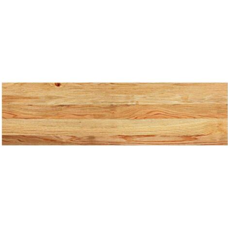 Marches d'escalier 2 pcs,Tapis d'escalier marron clair 90x30x2 cm chêne massif CFW358613
