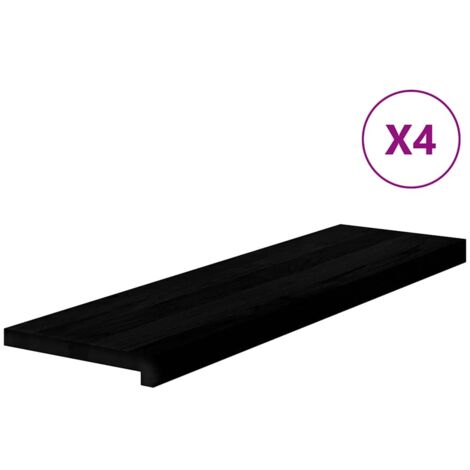 Marches d'escalier 4 pcs marron foncé 90x25x2 cm chêne massif