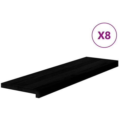 Marches d'escalier 8 pcs marron foncé 90x25x2 cm chêne massif