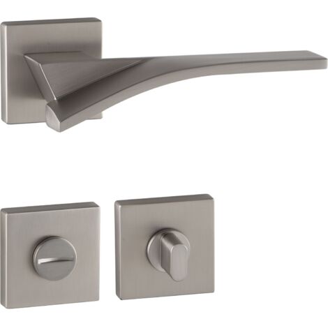 MARCHESI Drückergarnitur TABOR auf Rosette WC, 38-45 mm, Zamak vernickelt matt