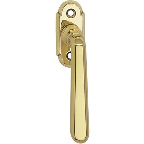 Marchesi Fenstergriff Alt-Wien 7x35 Vierkant - elegante Fensterolive Länge 105mm, Messing poliert