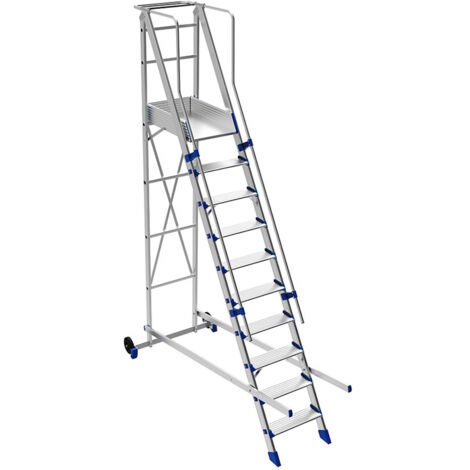 Marchetti FORTEZZA Scala portatile con piattaforma professionale da 10 Gradini