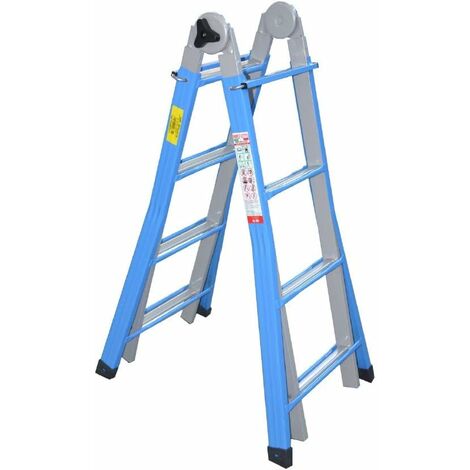 MARCHETTI METALLIKA 55 scala telescopica trasformabile 10+10 in acciaio 4,98 m