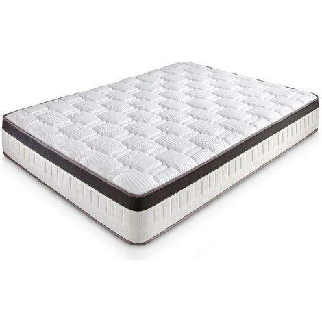 Marckonfort – Matelas mémoire de forme 160x200 cm – Épaisseur 27 cm – Noyau en mousse haute densité – 7 zones de confort – Anti-moisissures et antibactérien