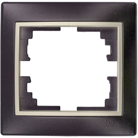 Marco 1 Elemento 83x81x10mm Negro Perla Solera