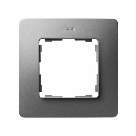 Marco 1 elemento aluminio base blanca SIMON 82 DETAIL 8200610-093