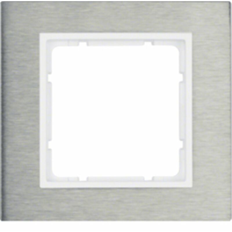 

Marco 1 elemento Berker By B7 10113609 Acero inox/Blanco Mate - Hager