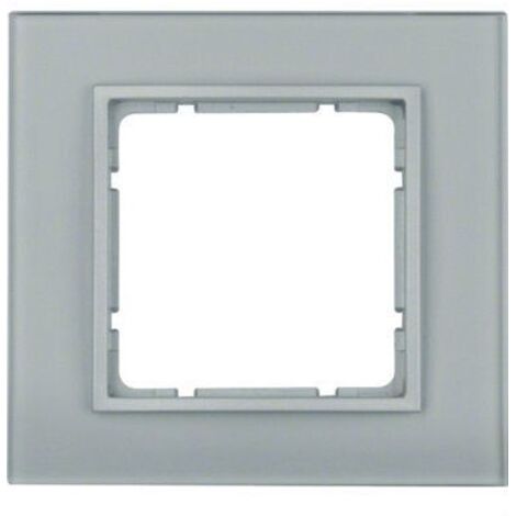 Marco 1 elemento Berker By Hager B7 10116414 Cristal aluminio