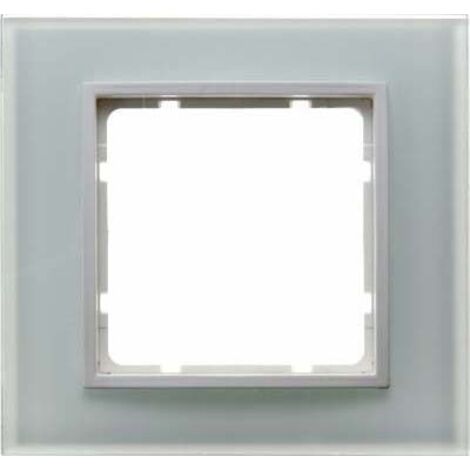 Marco 1 elemento Berker By Hager B7 10116909 Cristal blanco brillo