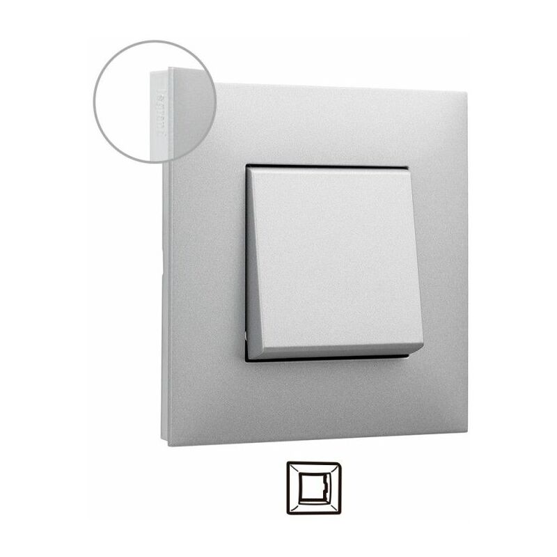 

Marco 1 elemento 741041 serie Valena Next color Aluminio cromo - Legrand