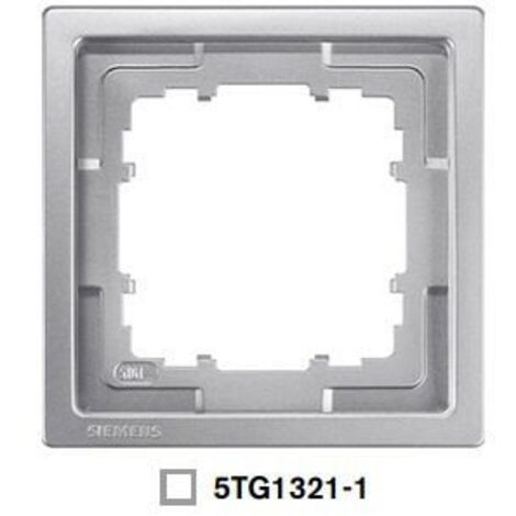 Marco 1 elementos Siemens Delta Style PLATINO METALIZADO 5TG13211