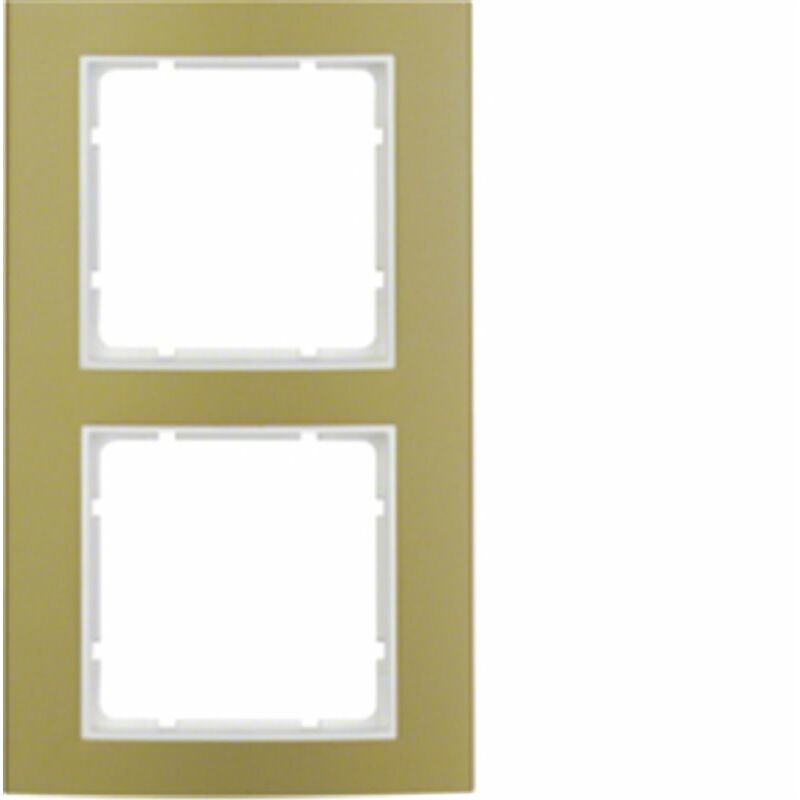 

Marco 2 elementos Berker By Hager B3 10123046 Dorado/Blanco