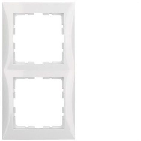 Marco 2 elementos Berker By Hager S1 10128989 Blanco Brillo