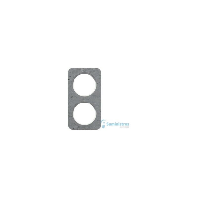 

Marco 2 elemento Berker By Hager 10122379 serie R1 Hormigon Blanco Brillo