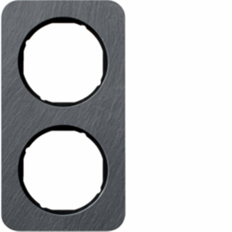 

Marco 2 elemento Berker By 10122384 serie R1 Pizarra Negro Brillo - Hager