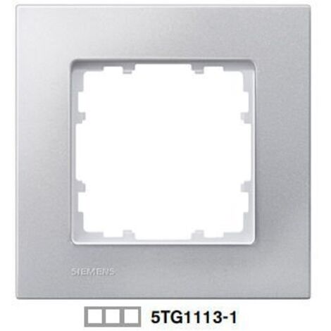 Marco 3 elementos 232x90mm en aluminio metalizado  Siemens Delta MIRO 5TG11131