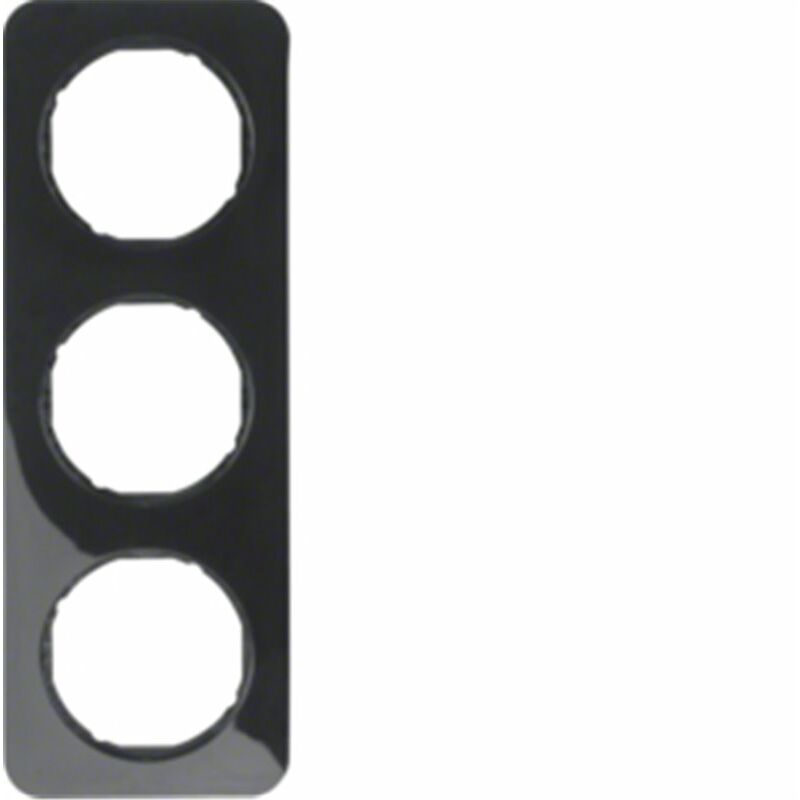 

Marco 3 elementos Berker By 10132145 serie R1 Negro Brillo - Hager