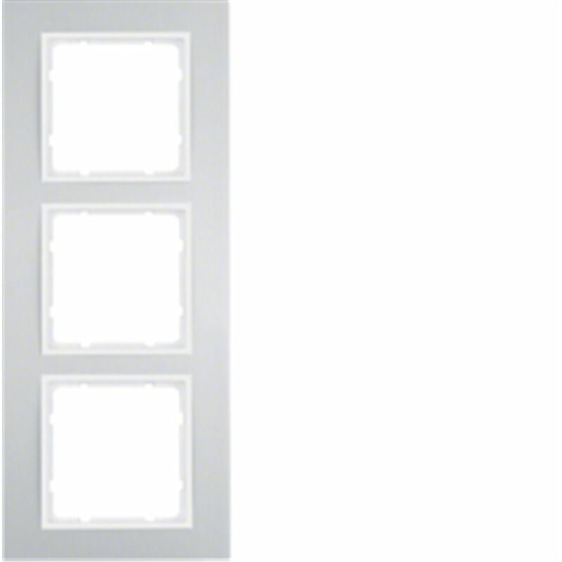 

Marco 3 elementos Berker By B3 10133904 Aluminio/Blanco - Hager