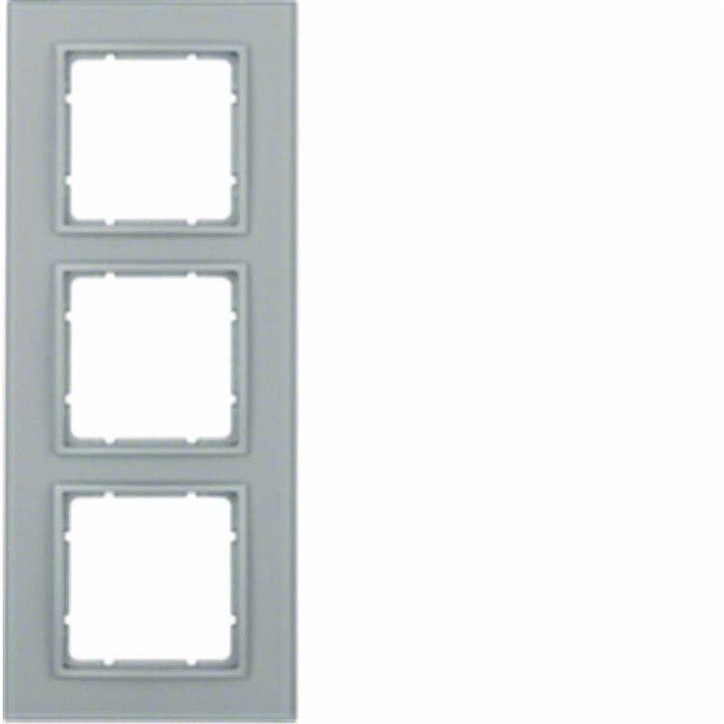 

Hager - Marco 3 elementos Berker By B7 10136414 Cristal aluminio