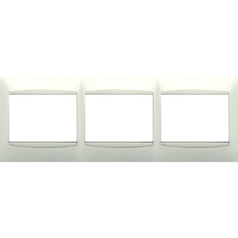 Marco 3 elementos BLANCO con embellecedor BJC Coral 21213