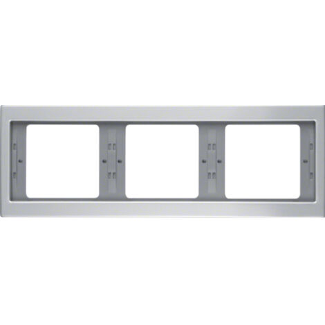 Marco 3 elementos Hager By Berker K5 13737003 Aluminio