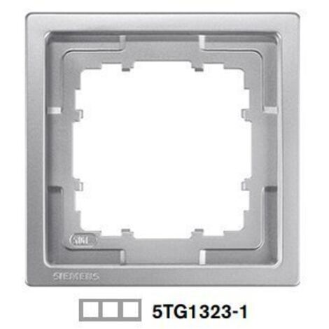 Marco 3 elementos Siemens Delta Style PLATINO METALIZADO 5TG13231