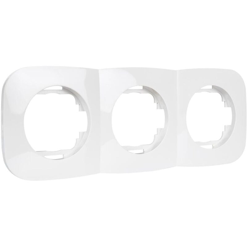 

Marco 3 Módulos para Mecanismos Classic Round Blanco - Blanco