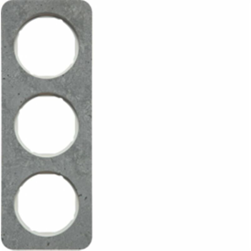 

Marco 3 elemento Berker By 10132379 serie R1 Hormigon Blanco Brillo - Hager