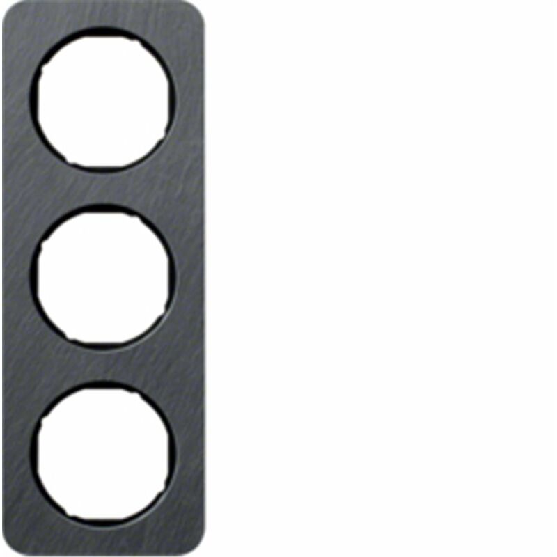 

Marco 3 elemento Berker By 10132384 serie R1 Pizarra Negro Brillo - Hager