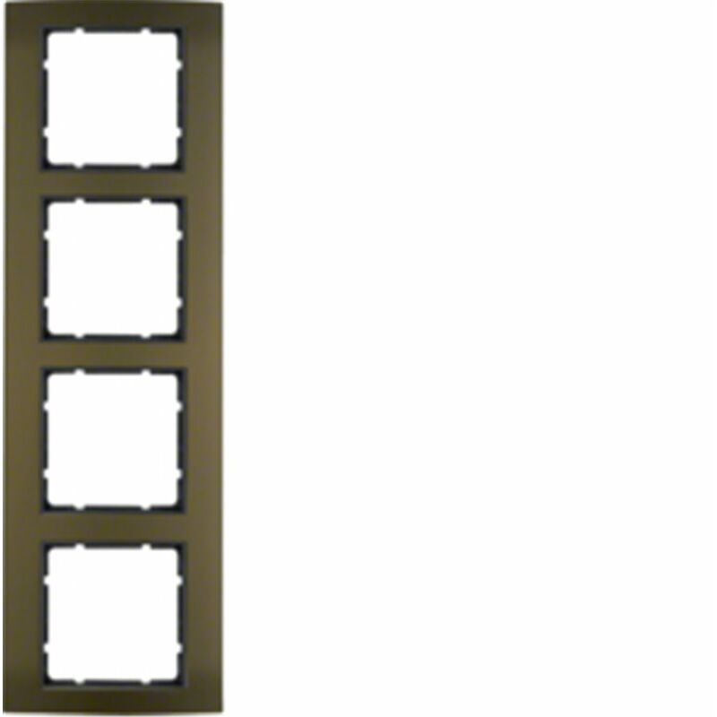 

Marco 4 elementos Berker By B3 10143001 Aluminio/Antracita - Hager