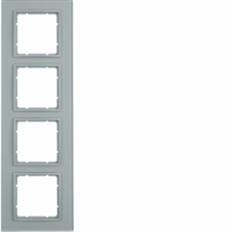 

Hager - Marco 4 elementos Berker By B7 10146414 Cristal aluminio