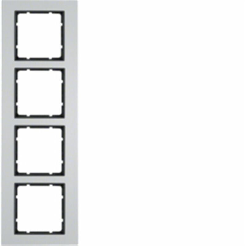 

Hager - Marco 4 elementos Berker By B7 10146904 Aluminio/Antracita