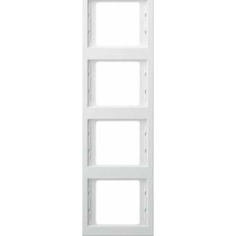 Marco 4 elementos Hager By Berker K1 13437009 Blanco Brillo