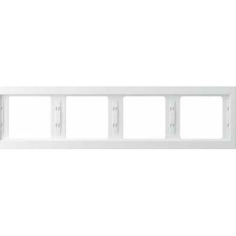 Marco 4 elementos Hager By Berker K1 13837009 Blanco Brillo