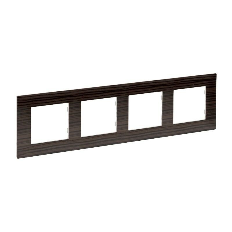 

Marco 4 elementos 864974 serie Niloe Step Madera Oscura - Legrand