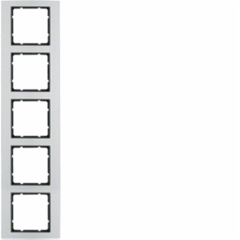

Hager - Marco 5 elementos Berker By B7 10156904 Aluminio/Antracita