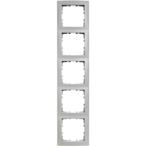 Marco 5 elementos Berker By Hager S1 10158989 Blanco Brillo