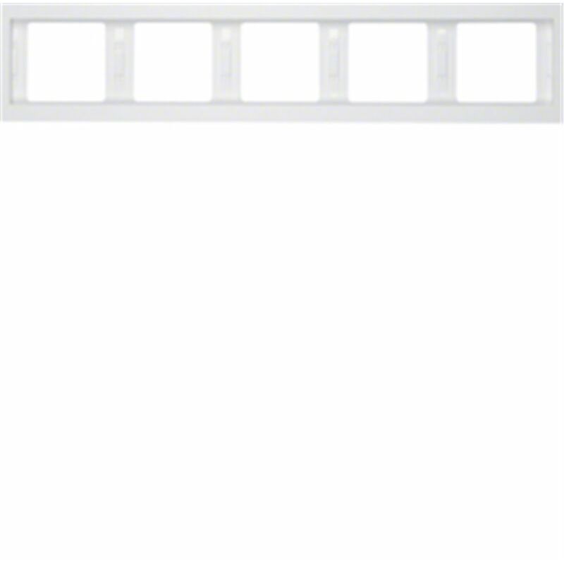 

Marco 5 elementos By Berker K1 13937009 Blanco Brillo - Hager