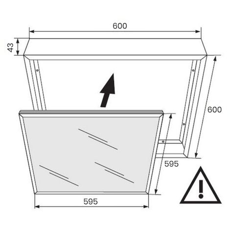 MARCO 60x60 PARA PANEL LED ALUMINIO