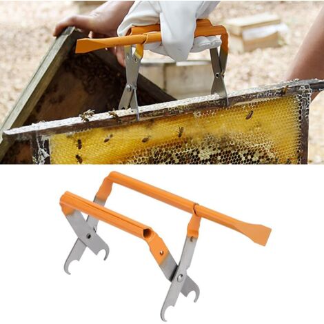 Marco Colmena Captura, Pinza Caja Nidos Apicultura Plantilla de Acero Inoxidable Sujeta Marcos Herramienta de Agarre para Colmena, Equipos de Apicultura